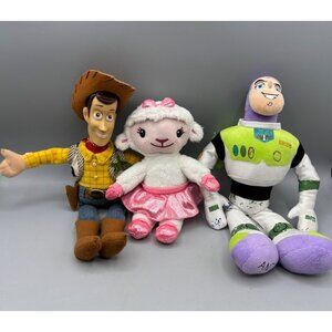 Disney Toy Story Woody Buzz Lightyear & Lambie Plush Doll Set‎